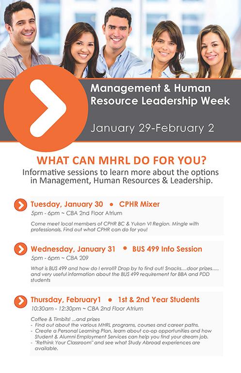 Management & Human Resource Leadership Week Jan 29-Feb 2